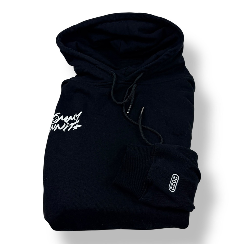 Tommyinnit Black Graphic‎ Hooded Sweatshirt Mens Large 2022 Influential Hoodie